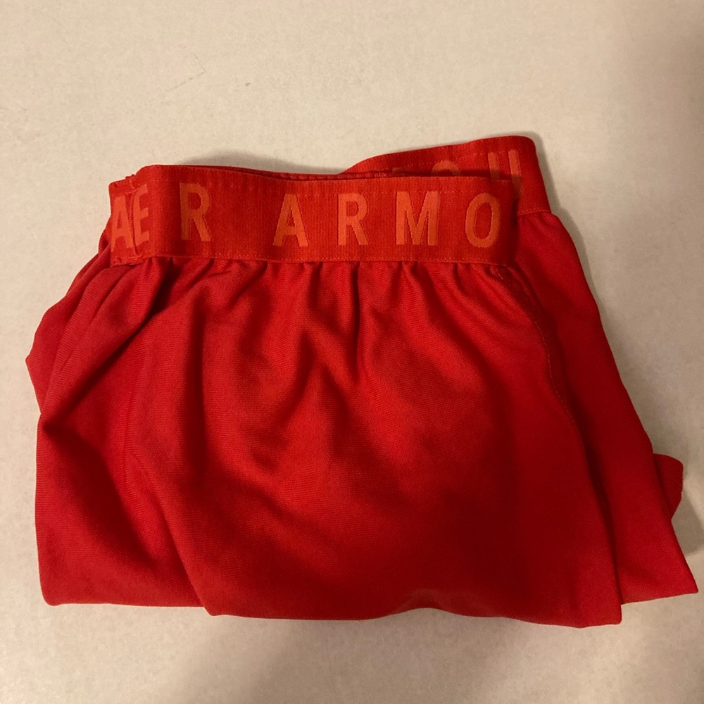 Red Under Armour shorts